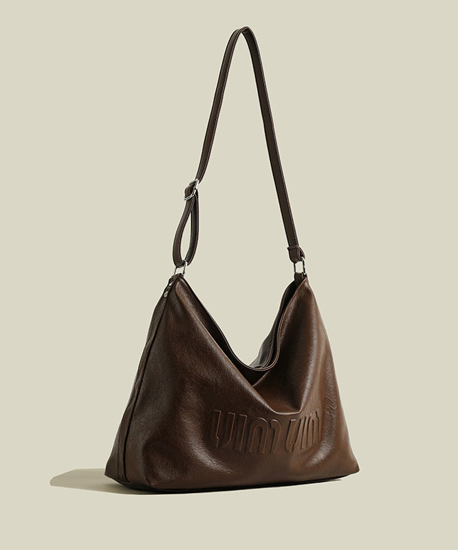 Unique Black Jacquard Faux Leather Messenger Bag