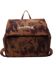Unique Brown Print Large Capacity Cotton Backpack Bag