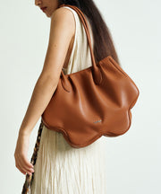 Unique Brown Solid Durable Faux Leather Shoulder Bag