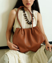Unique Brown Solid Durable Faux Leather Shoulder Bag