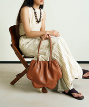 Unique Brown Solid Durable Faux Leather Shoulder Bag