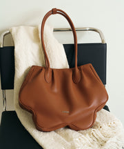 Unique Brown Solid Durable Faux Leather Shoulder Bag