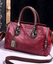 Unique Brown Solid Durable Versatile Calf Leather Tote Bag