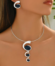 Unique Gold Copper Alloy Zircon Gem Stone Lariat Necklace