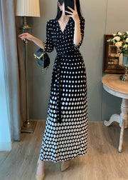 Unique Gradient Black Tie Waist Side Open Party Dress Summer