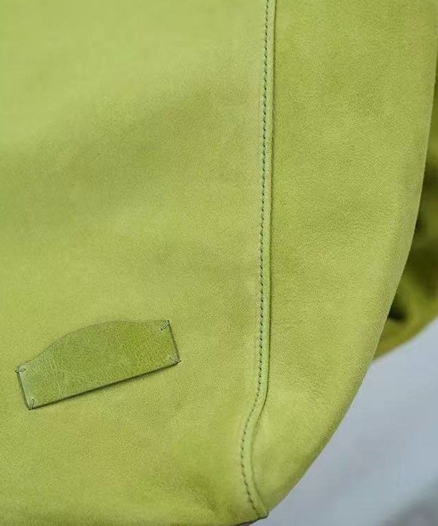 Unique Grass Green Large Capacity Faux Suede Shoulder Bags
