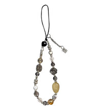 Unique Rainbow Camellia Flower Gem Stone Obsidian Phone Chain