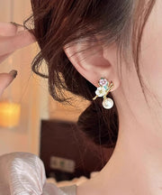 Unique Rainbow Copper Alloy Butterfly Floral Drop Earrings
