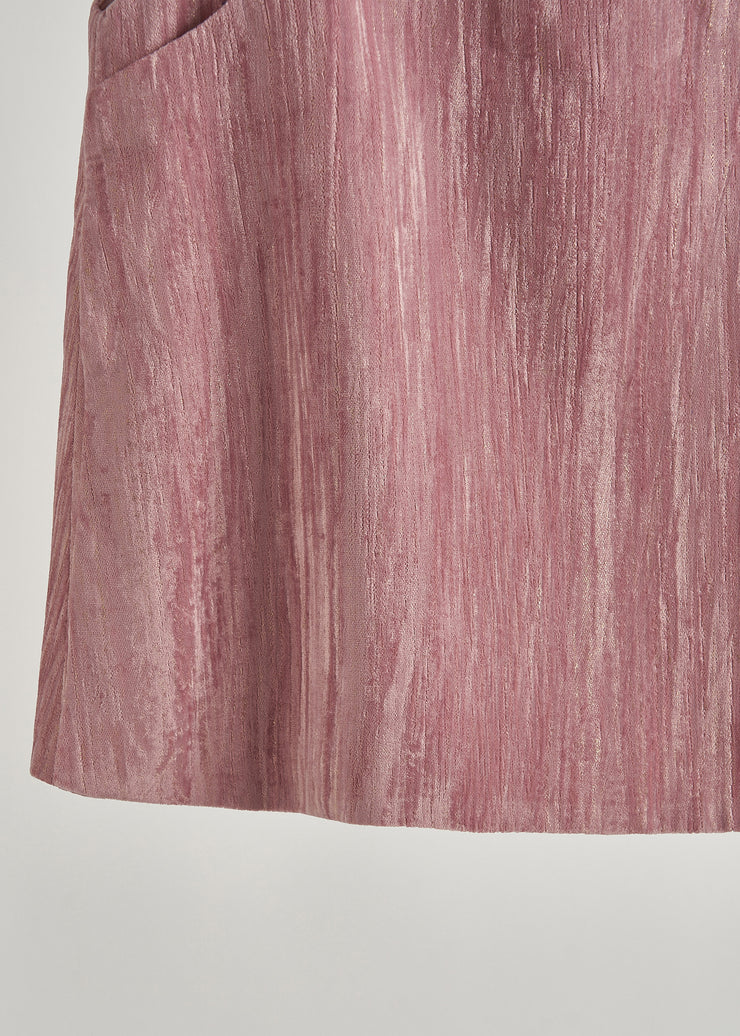 Unique Rose Floral Decorated Silk Velour Vests Fall