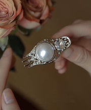 Unique Silk Alloy Zircon Pearl Crystal Hairpin