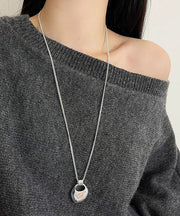 Unique Silk Copper Bag Sweater Pendant Necklace