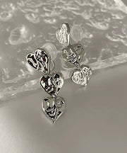 Unique Silk Metal Alloy Love Drop Earrings