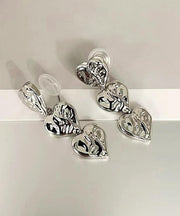Unique Silk Metal Alloy Love Drop Earrings