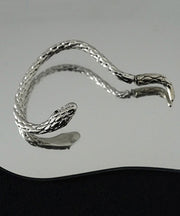 Unique Silk Sterling Silver Serpentin Stud Earrings