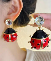 Unique Stainless Steel Alloy Drop Earrings ,Rings And Pendant Necklace Three-Piece Set