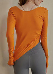 Unique Yellow V Neck High Waist Yoga Sports Top And Leggings Set Suit