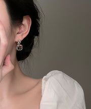 UniqueTransparent Alloy Square Crystal Stud Earrings