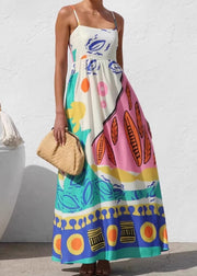 Vacation Style Print Spaghetti Strap Dress Summer