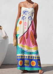Vacation Style Print Spaghetti Strap Dress Summer