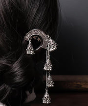 Vintage Black Wooden Bell Tassel Hairpin