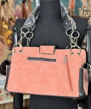 Vintage Brick Red Embroidered Butterfly Suede Shoulder Bags