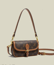 Vintage Brown Jacquard Faux Leather Micro Bag