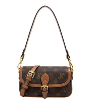 Vintage Brown Jacquard Faux Leather Micro Bag