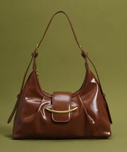 Vintage Brown Large Capacity Faux Leather Shoulder Bags