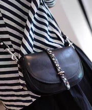 Vintage Chocolate CrossBody Solid Durable Calf Leather Messenger Bag
