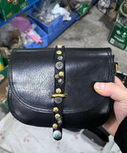 Vintage Chocolate CrossBody Solid Durable Calf Leather Messenger Bag