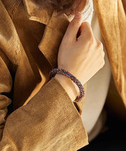 Vintage Cotton Thread Weaving Beads Charm Bracelet