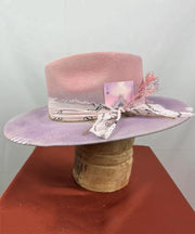 Vintage Ethnic Style Blue Wool Cowboy Hat