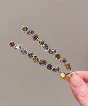 Vintage Gold Alloy Zircon Crystal Hairpin