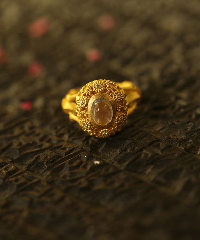 Vintage Gold Ancient Gold Jade Rings