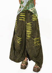 Vintage Green Tie Dye Flower Bud Skirt Summer