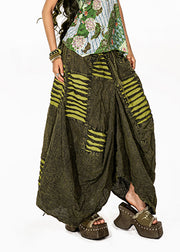 Vintage Green Tie Dye Flower Bud Skirt Summer