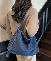 Vintage Large Capacity Asymmetrical Design Denim Messenger Bag