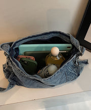 Vintage Large Capacity Asymmetrical Design Denim Messenger Bag