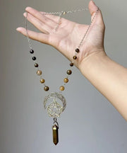 Vintage Metal Star Moon Universe Lariat Necklace
