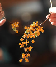 Vintage Orange Alloy Osmanthus Hairpin