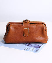 Vintage Solid Durable Leather Clutch