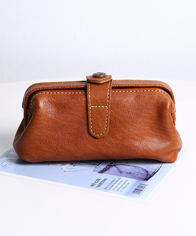Vintage Solid Durable Leather Clutch