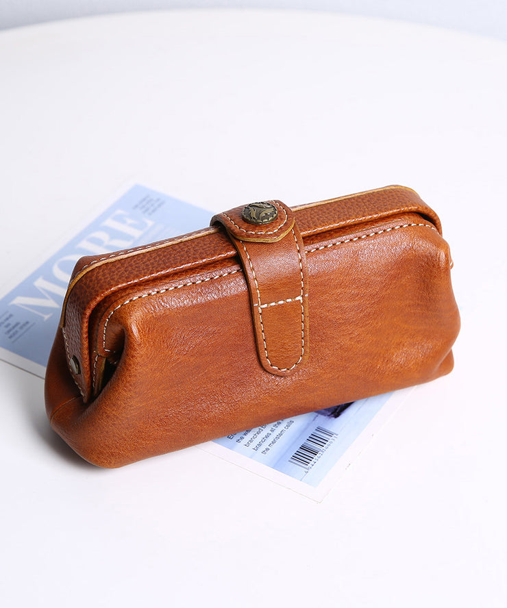 Vintage Solid Durable Leather Clutch