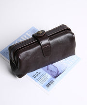 Vintage Solid Durable Leather Clutch