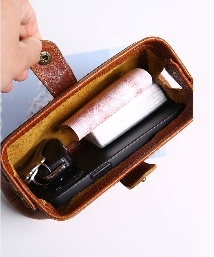 Vintage Solid Durable Leather Clutch