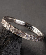 Vintage Sterling Silver A Massive Rock Men Cuff