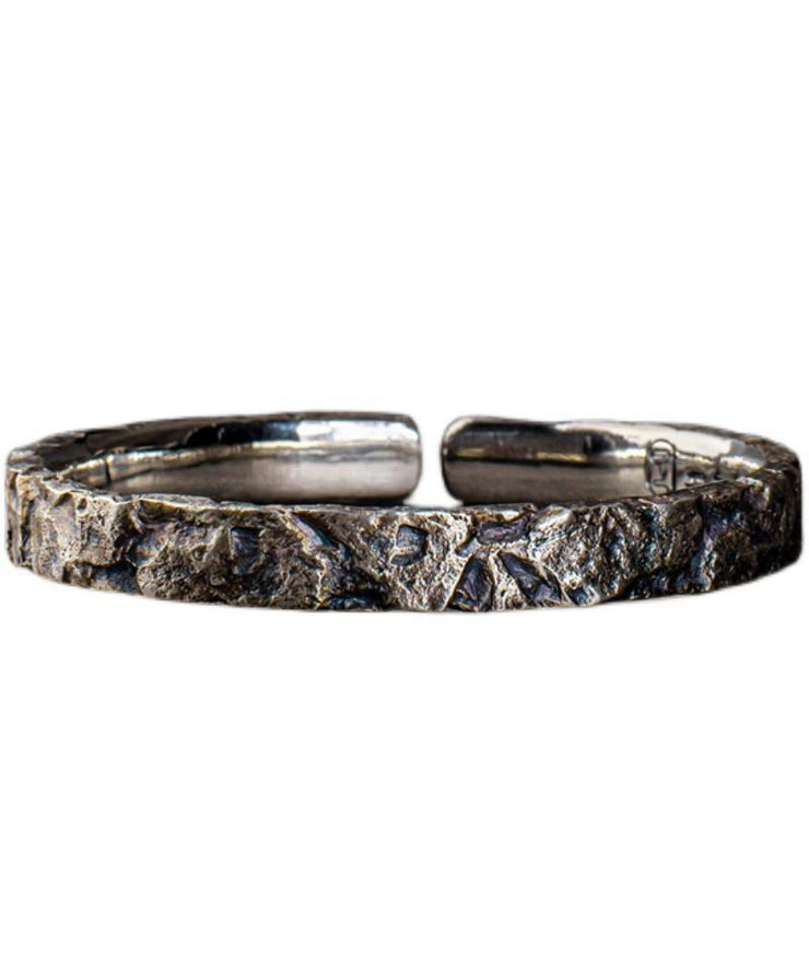 Vintage Sterling Silver A Massive Rock Men Cuff