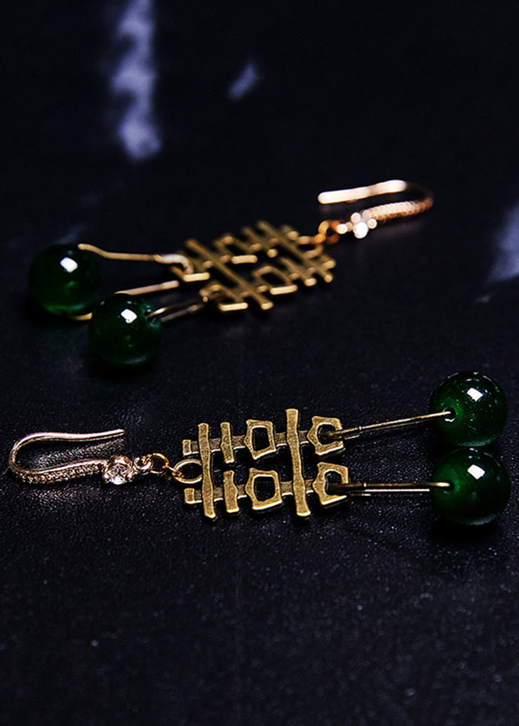 Vintage Turquoise Wedding Copper Drop Earrings