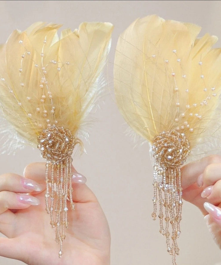 Vogue Gold Alloy Chicken Hair Tassel Hairpin