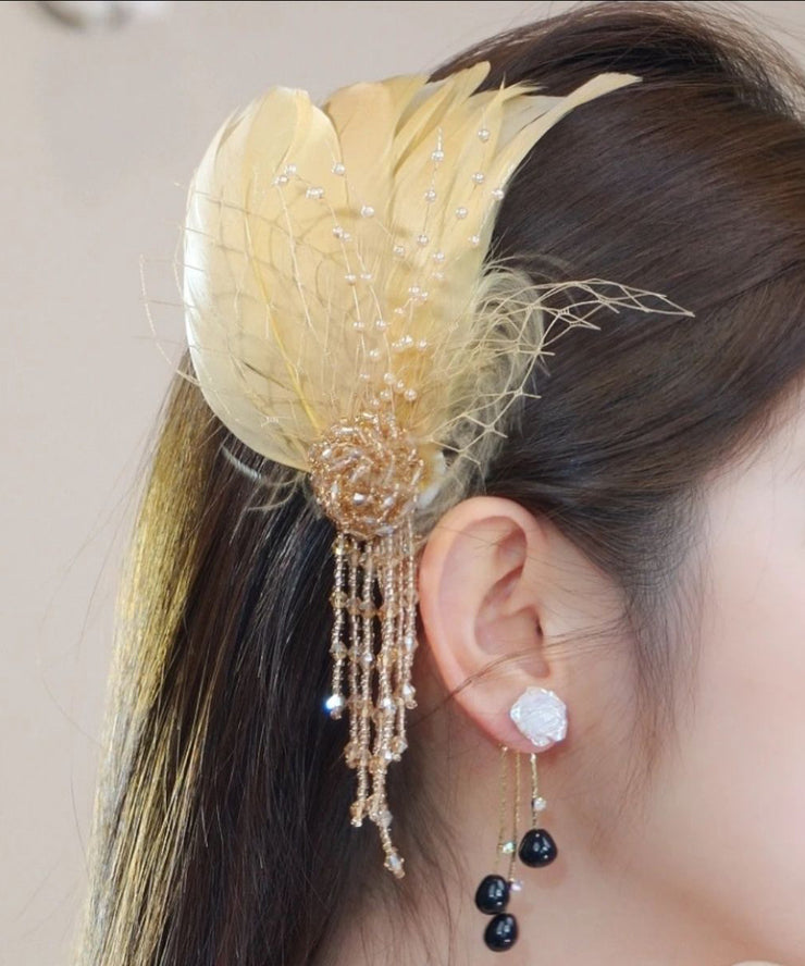 Vogue Gold Alloy Chicken Hair Tassel Hairpin